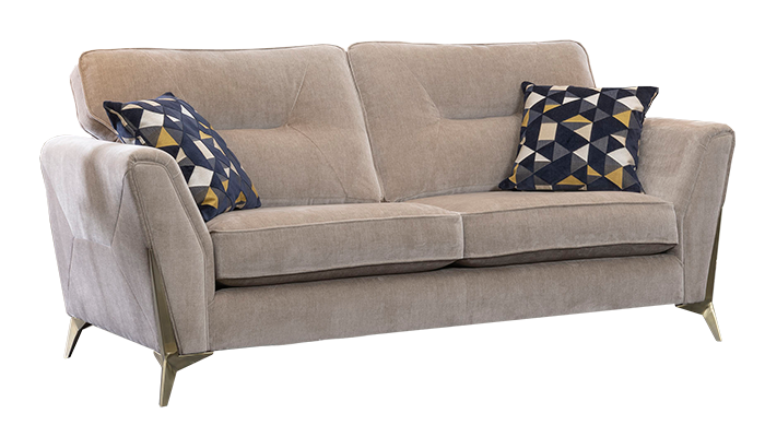 Modern Design 3 Seater sofa featuring a sharp geometric design to a traditional sofa