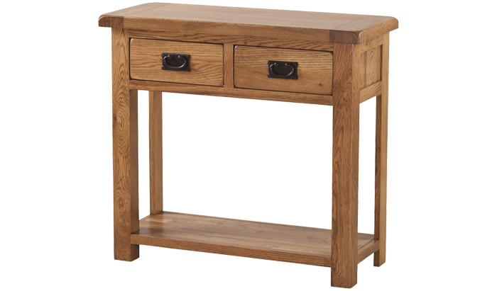 Rustic oak console table deals